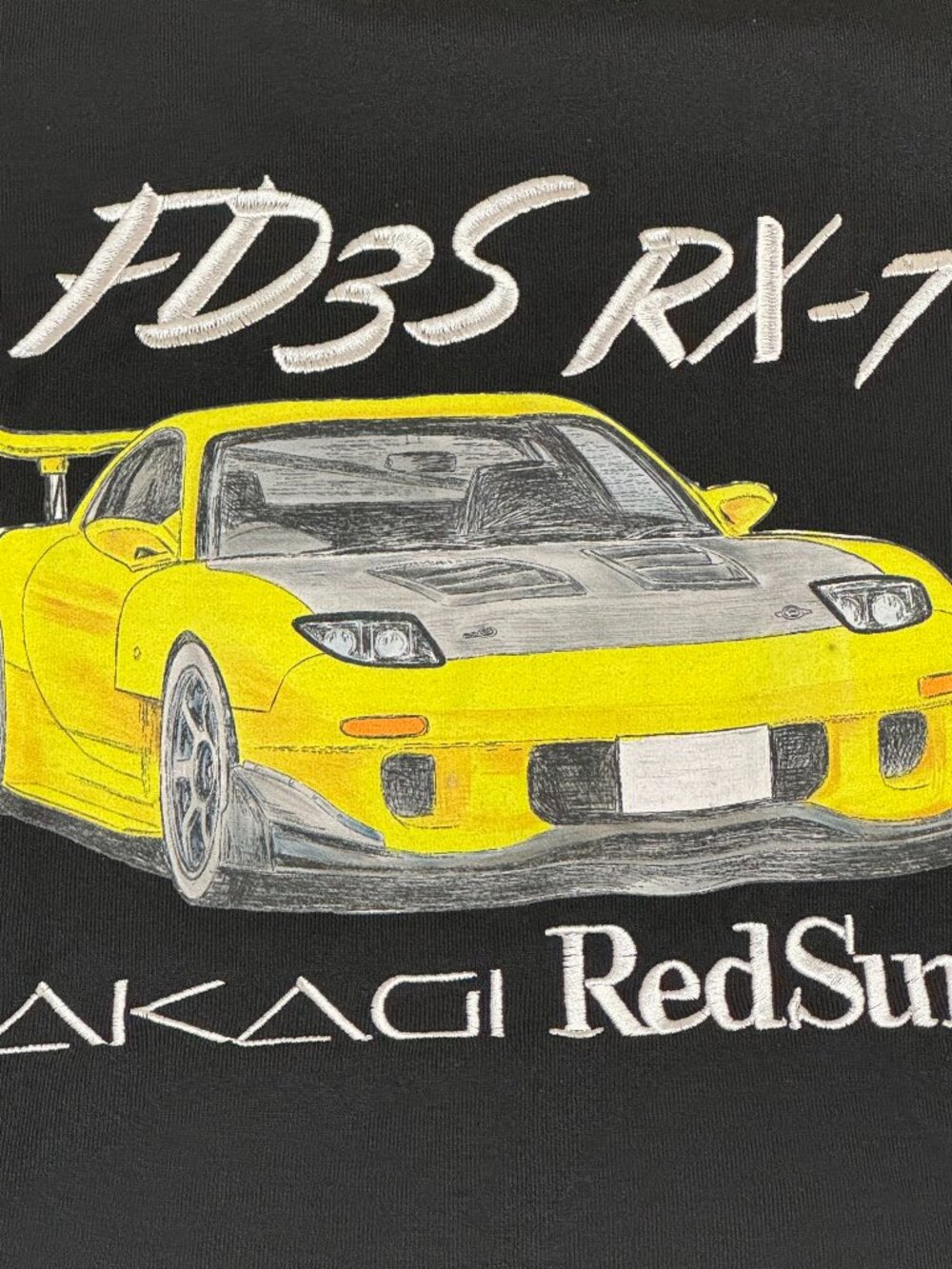 Initial D T shirt 30th Anniversary RedSuns Rx7 Rx 7 Black Fd3s Drift Us S Small